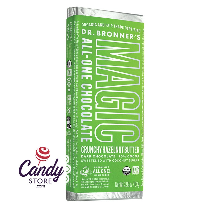 Dr. Bronner’s Crunchy Hazelnut 2.93oz Bar – 144ct