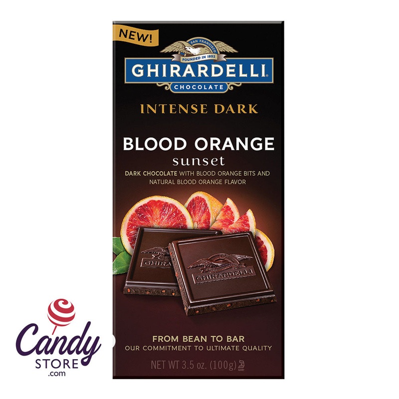 Ghirardelli Intense Dark Blood Orange Sunset 3.5oz Bar – 12ct