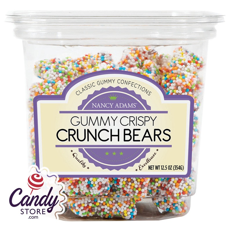 Gummy Crispy Crunch Bears Candy – 12ct Tubs