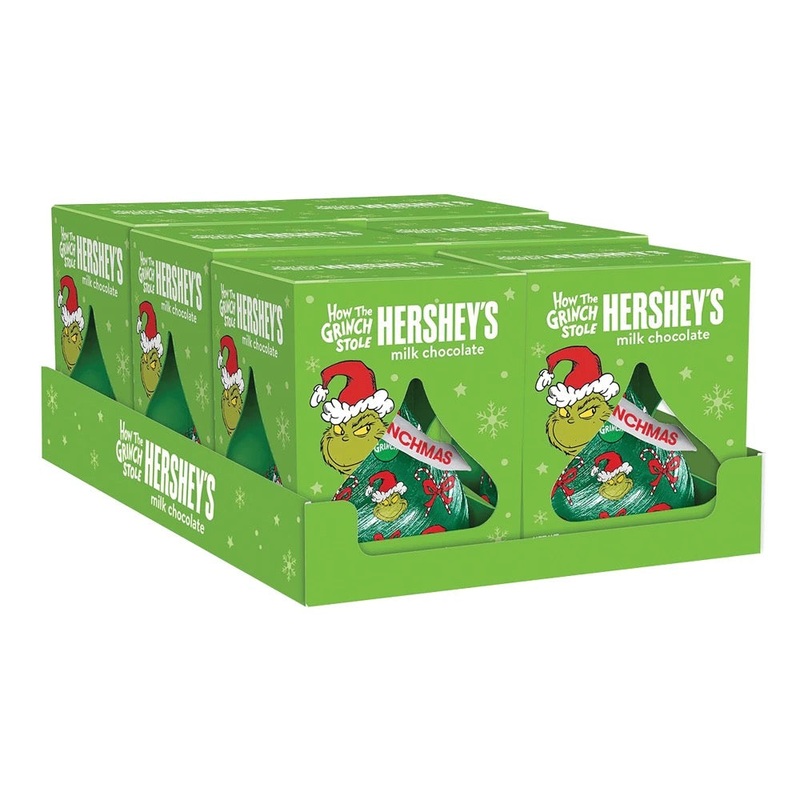 Hershey’s Kisses Solid Milk Chocolate With Grinch Foil 1.45 Oz