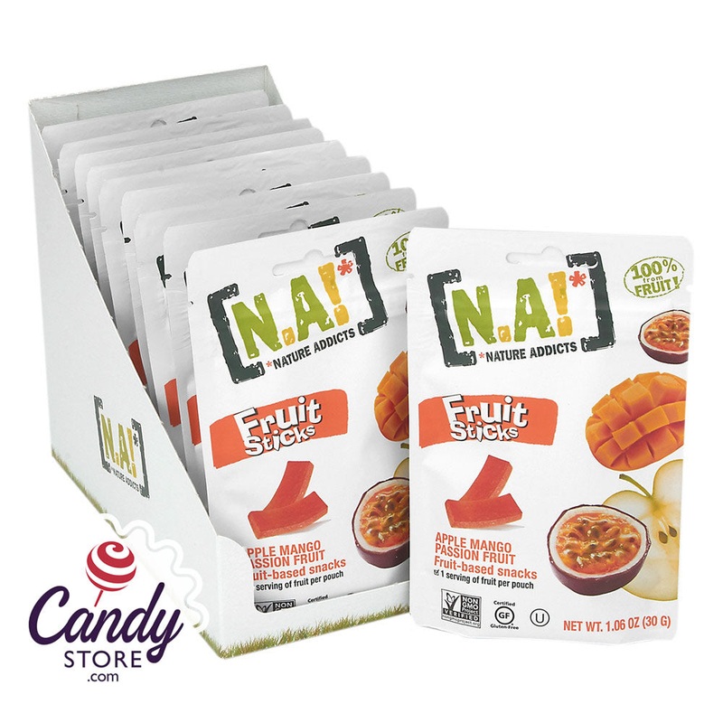 Nature Addicts Passion Fruit And Mango Fruit Sticks 1.06oz – 10ct