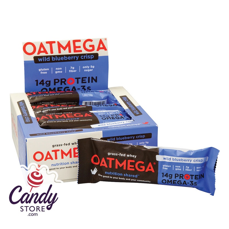 Oatmega Wild Blueberry Crisp Bar 1.8oz – 12ct