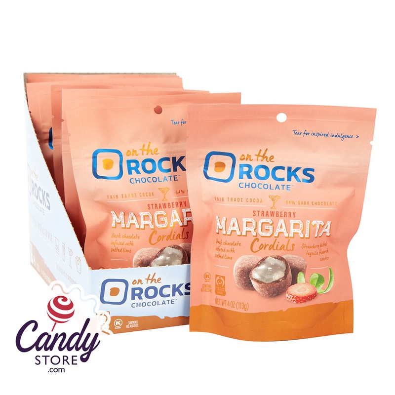 On The Rocks Strawberry Margarita Cordials Candy – 6ct Bags