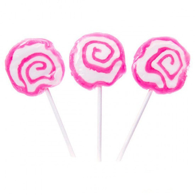 Pink & White Hypno Pops Lollipops – 100ct