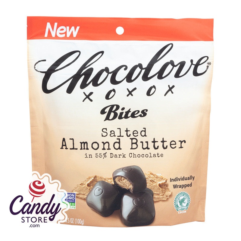 Salted Almond Butter Chocolove Bites 3.5oz Pouch – 8ct