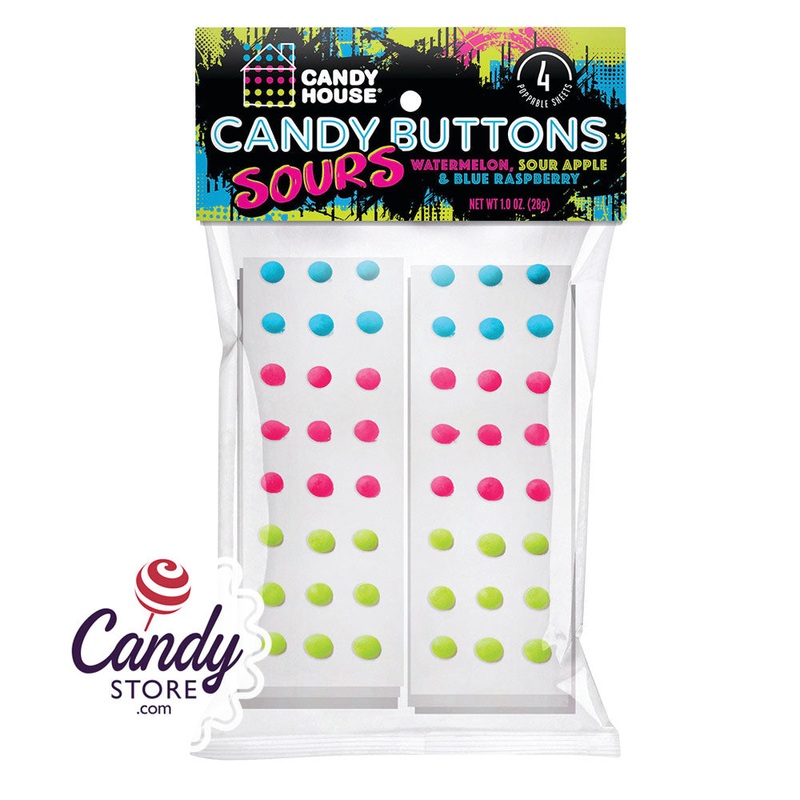 Sour Candy Buttons 1oz Peg Bags – 24ct