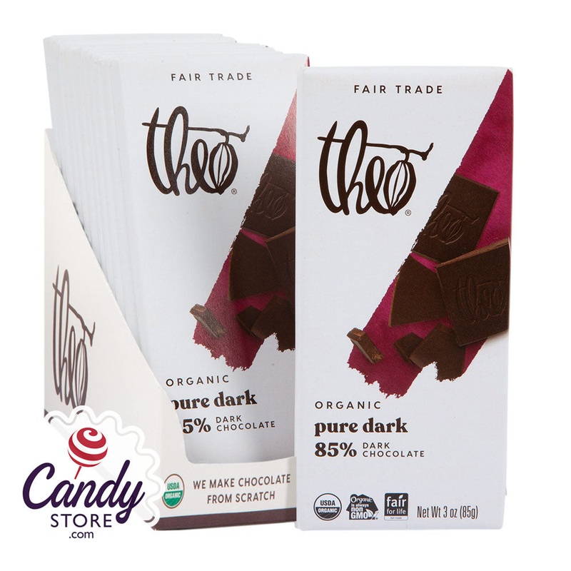 Theo 85% Dark Chocolate Bars – 12ct