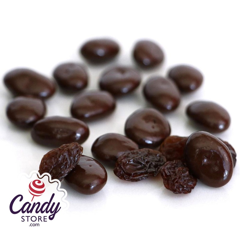 Belgian Dark Chocolate Raisins – 10lb Bulk