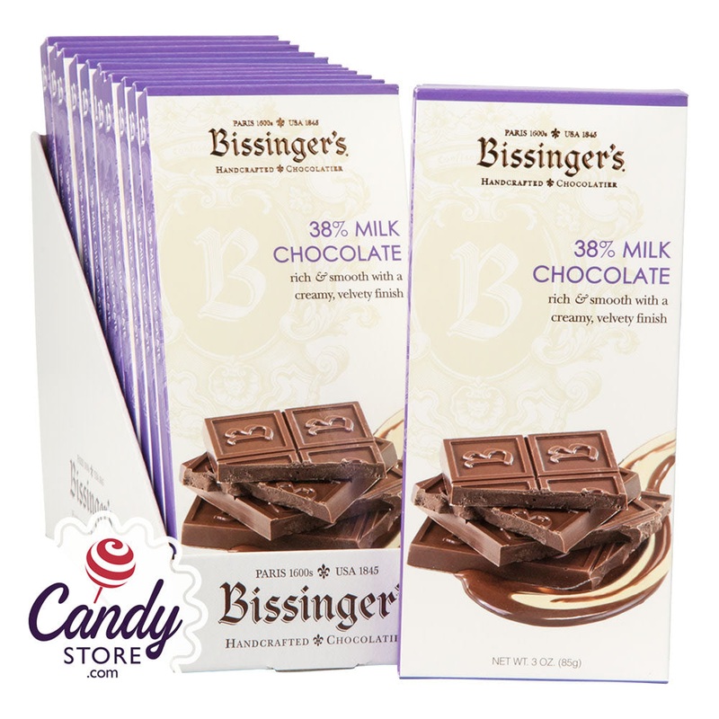 Bissinger’s 38% Milk Chocolate 3oz Bar – 12ct