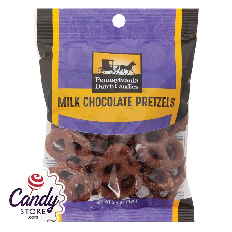 Chocolate Pretzel Mini Clear Window Peg Bags – 12ct