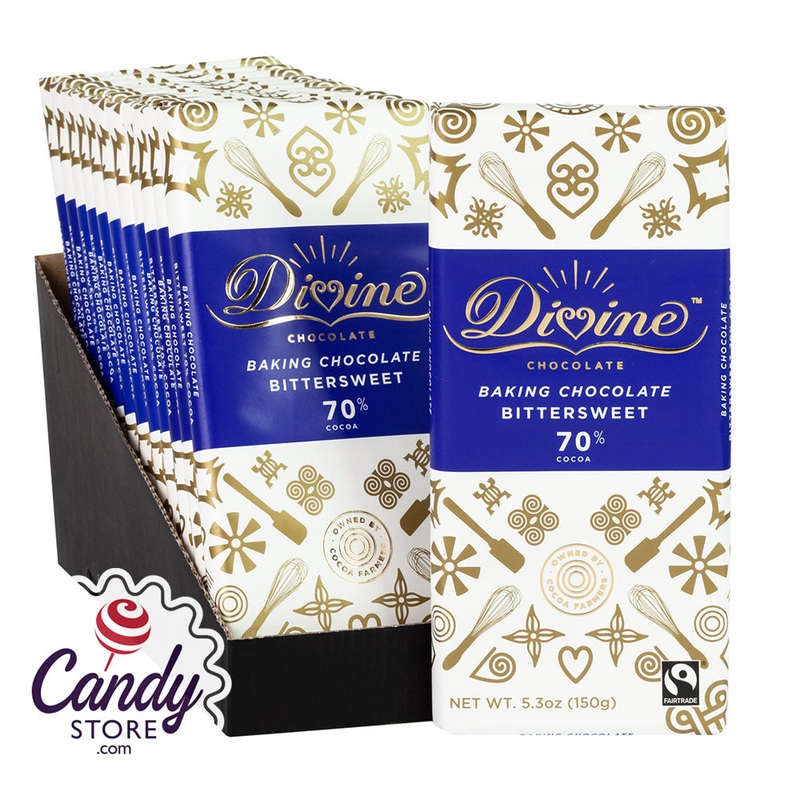 Divine 70% Bittersweet 5.3oz Baking Bar – 12ct