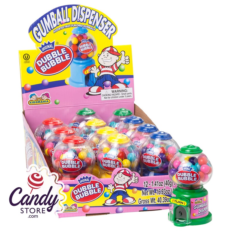 Dubble Bubble Gumball Machine Dispensers – 12ct