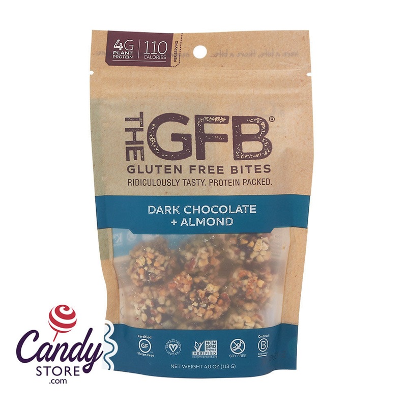 GFB Dark Chocolate Almond Gluten Free Bites 4oz Peg Bags – 6ct