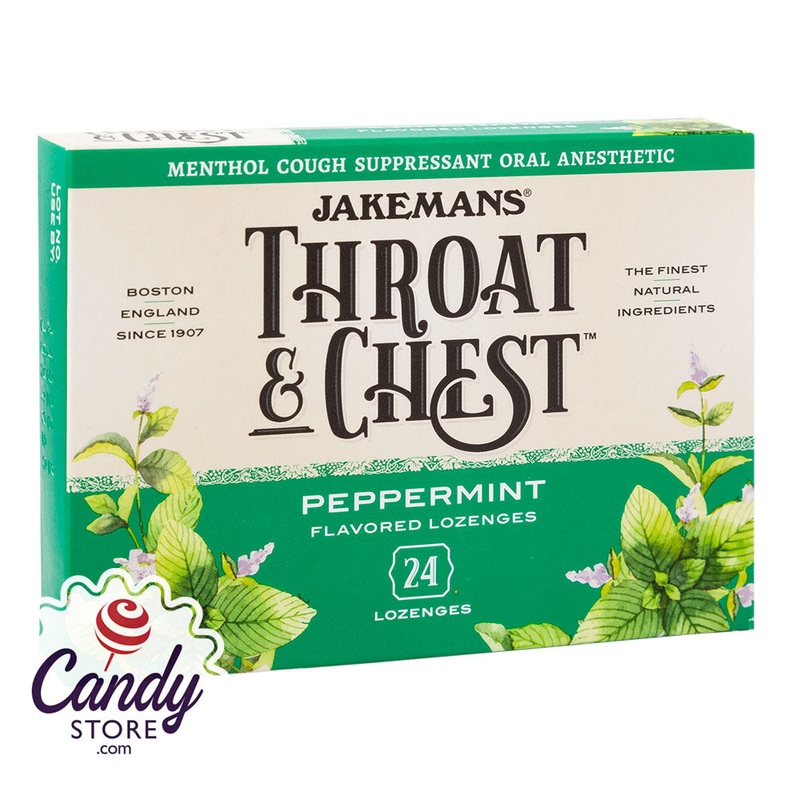 Jakemans Throat & Chest Peppermint Cough Drops 24 Pc 3oz Box – 6ct