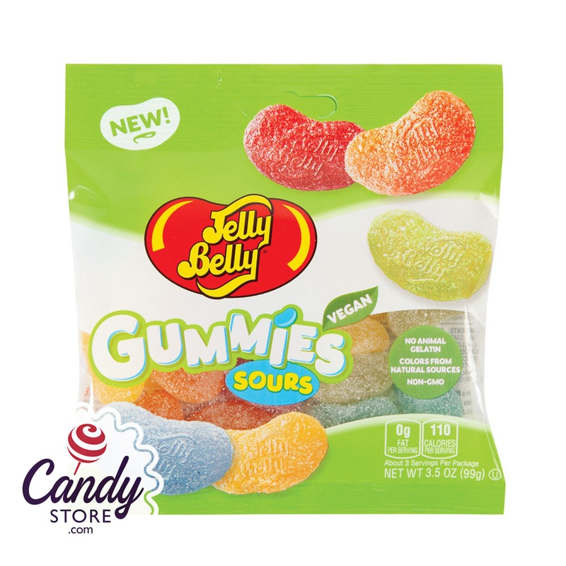 Jelly Belly Gummies Sours – 12ct Peg Bags