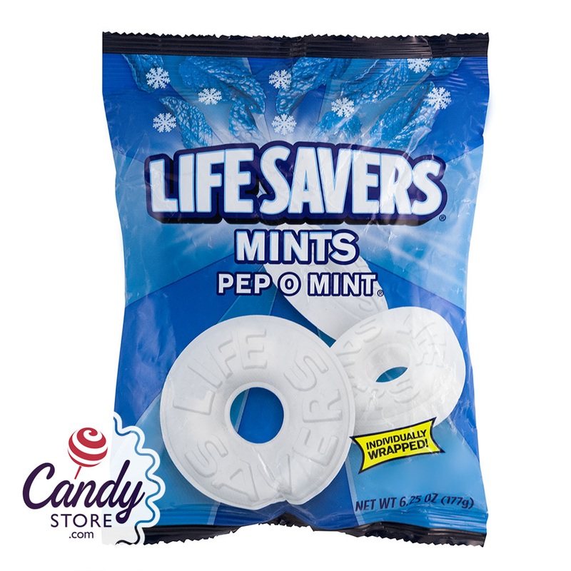 Lifesavers Pep-O-Mint Mints 6.25oz Peg Bag – 12ct