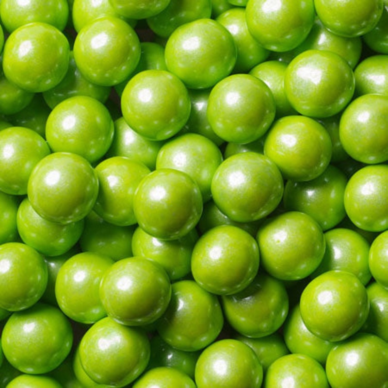 Lime Green Pearl Sixlets Candy – 12lb