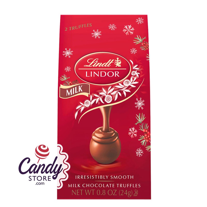 Lindt Lindor Milk Chocolate 0.8oz Mini Bags – 24ct