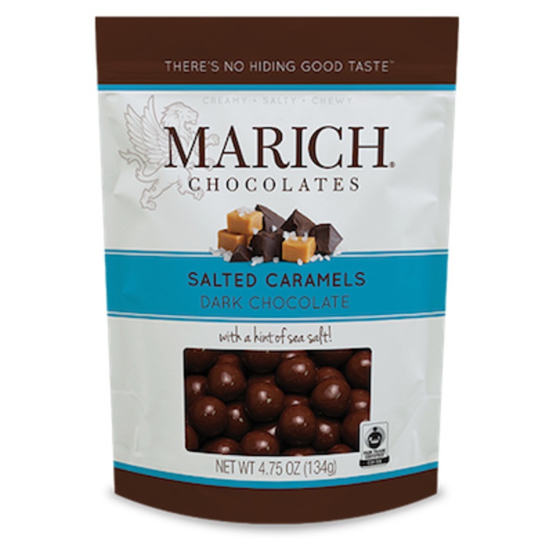 Marich Dark Chocolate Salted Caramels 4.75oz Bags – 9ct