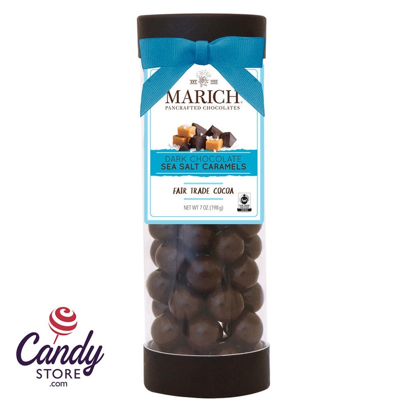 Marich Tube Dark Chocolate Sea Salt Caramels 7oz – 6ct