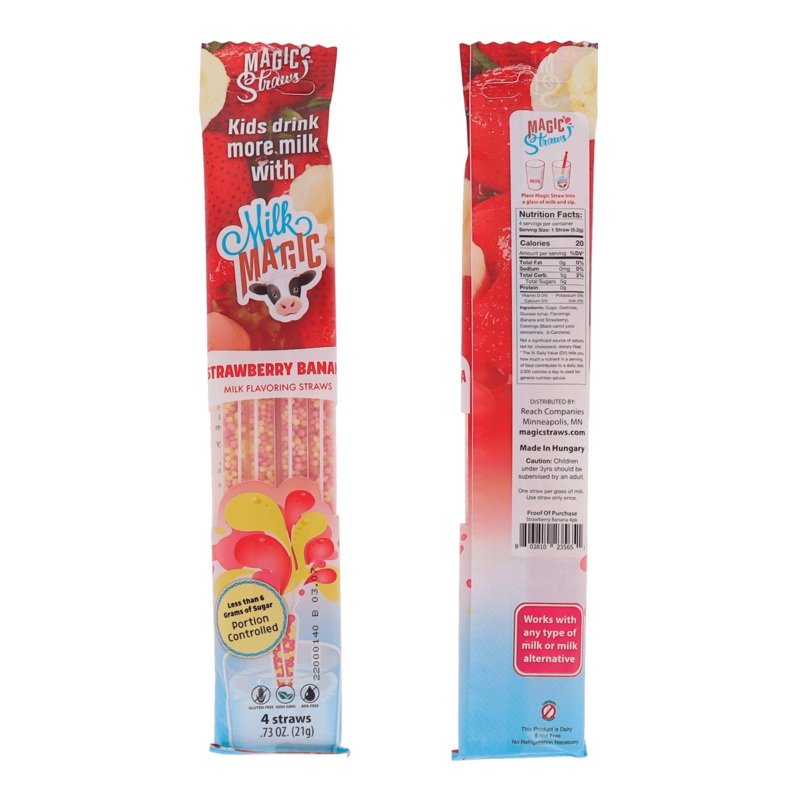 Milk Magic Milk Straws – Strawberry Banana