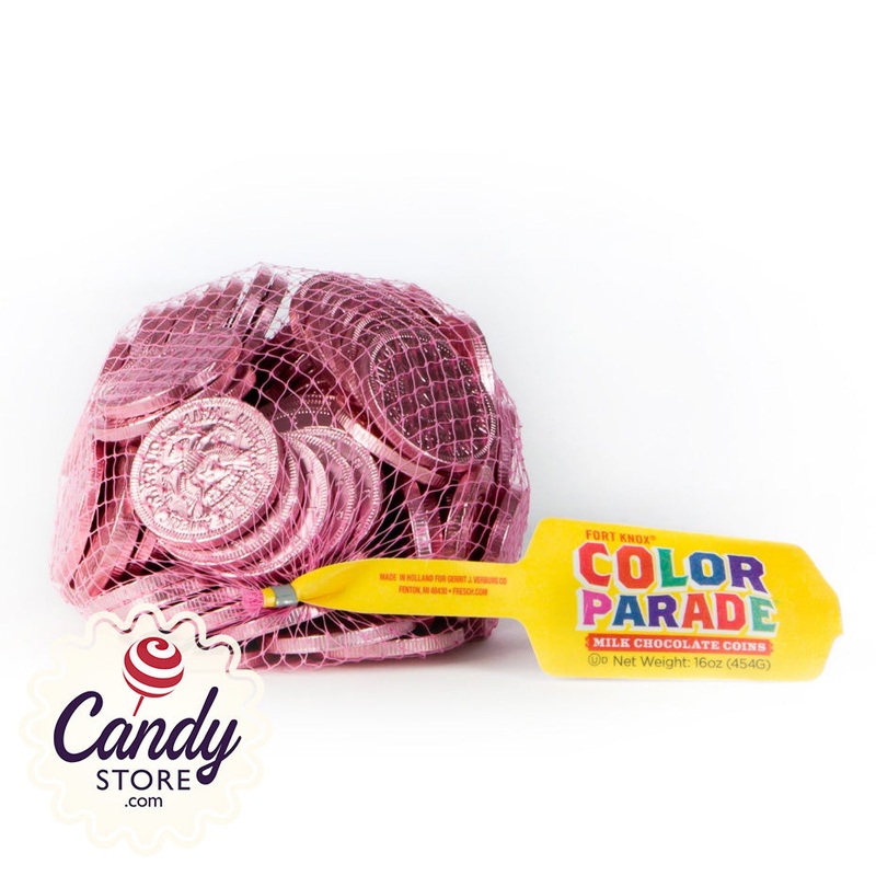 Pink Chocolate Coins Fort Knox 1.5-inch – 1lb