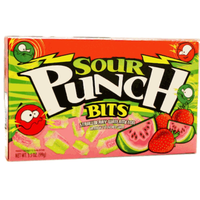 Sour Punch Bites Strawberry Watermelon Theater Size – 12ct