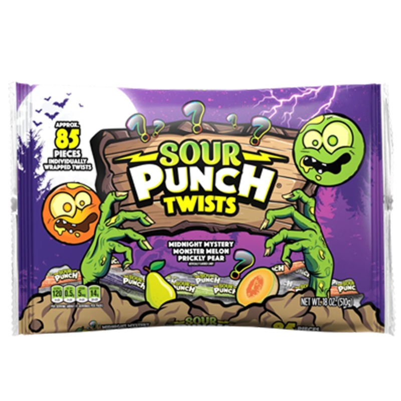 Sour Punch Twists Halloween 3″ Wrapped 18 oz. Bag