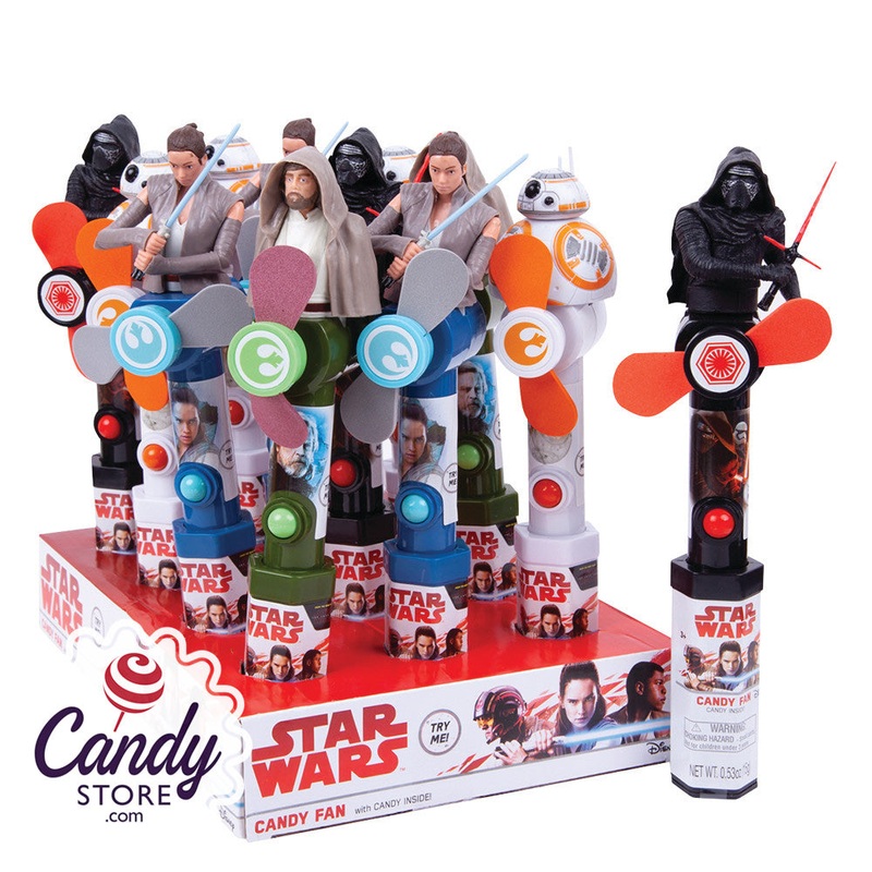 Star Wars Episode 8 Character Fan w Candy – 12ct
