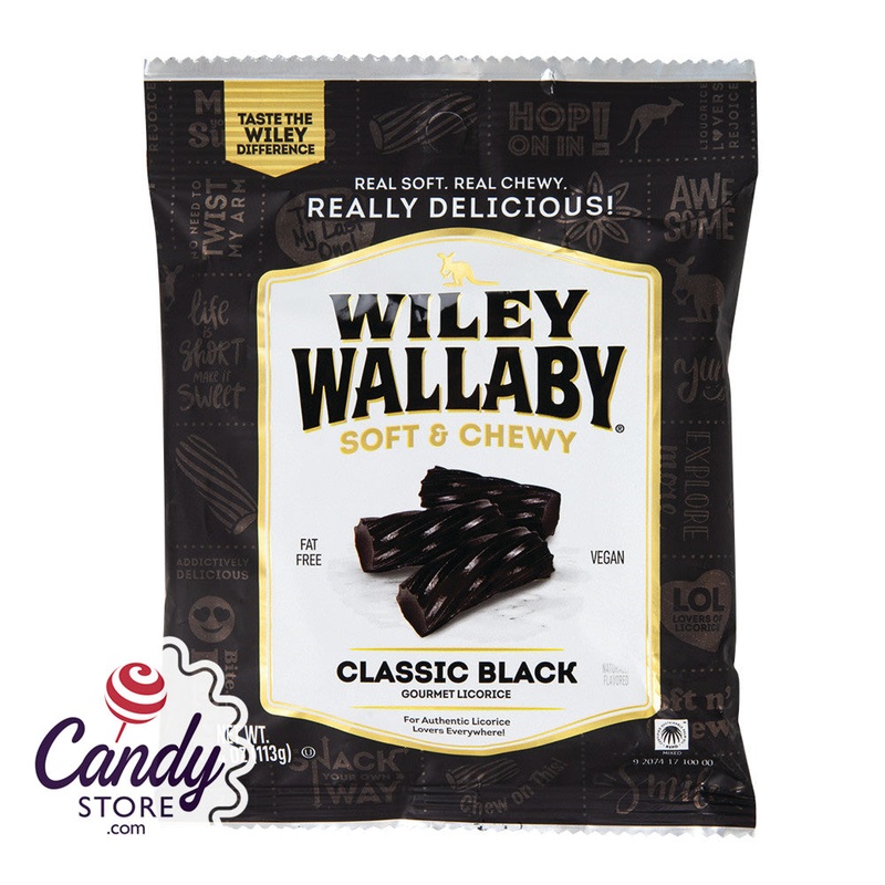 Wiley Wallaby Black Liquorice  – 16ct Peg Bags