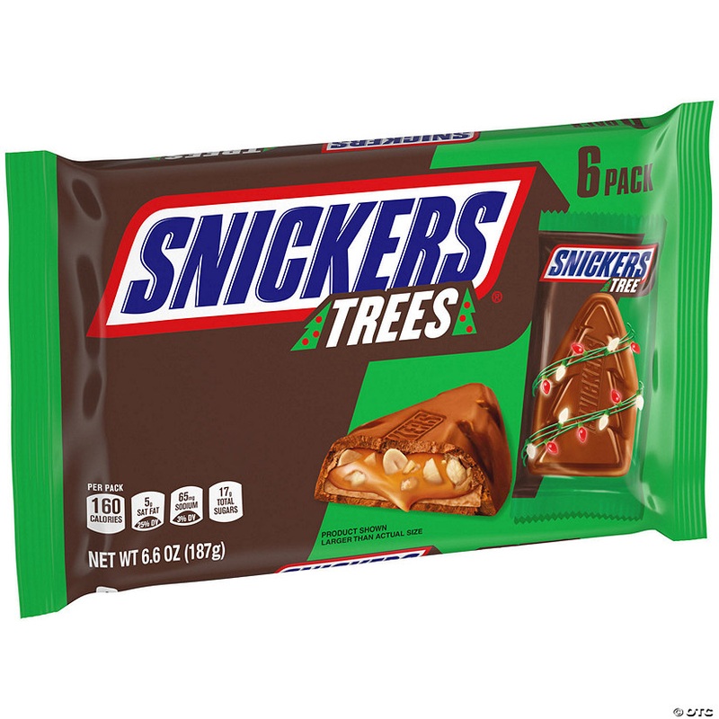 6.6 oz. Snickers Christmas Tree Chocolate Candies  6 Pc.