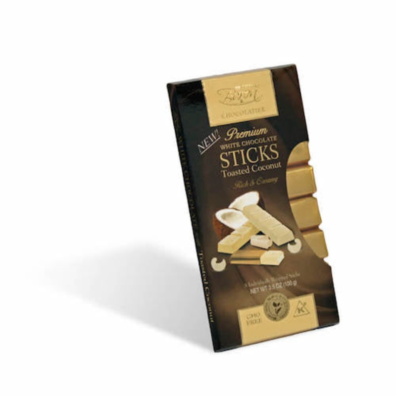 Baron White Chocolate Coconut Sticks – 12ct