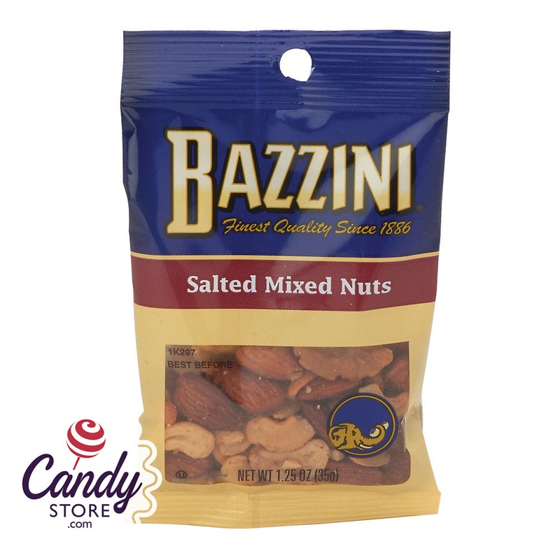 Bazzini Salted Mixed Nuts 1.5oz Peg Bags – 12ct