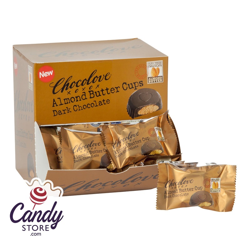 Dark Chocolate Chocolove Almond Butter Cups 0.6oz – 50ct