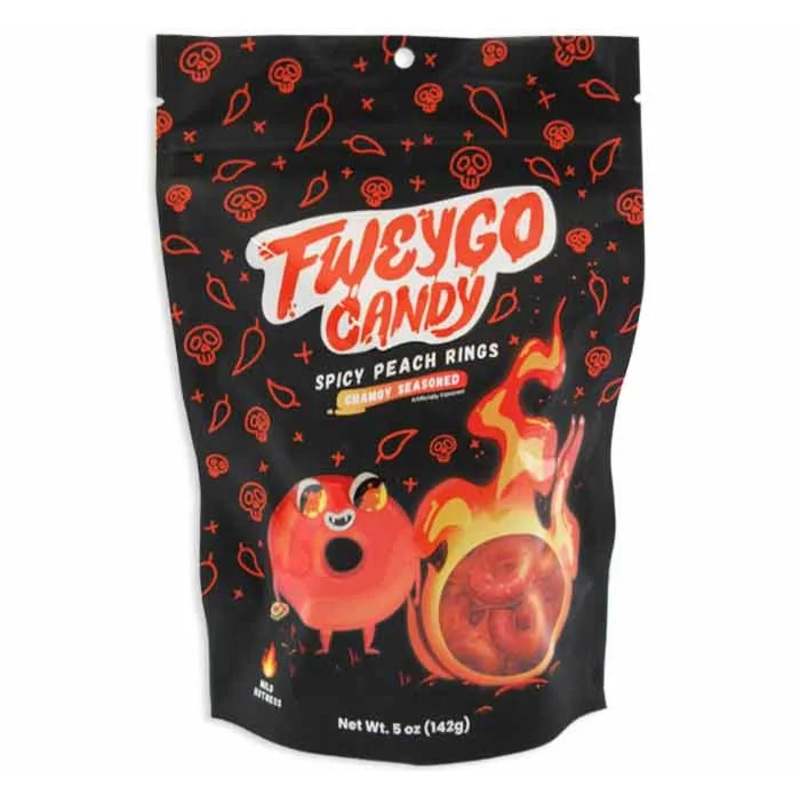 Fweygo Candy Spicy Peach Rings: 6-Piece Case