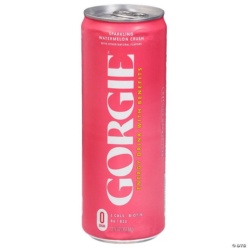 Gorgie Beverage Energy Sparkling Watermelon Crush 12 Fl Oz (Pack of 12)