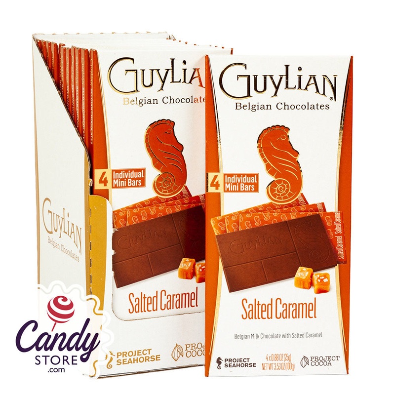 Guylian Milk Chocolate With Salted Caramel Bar 3.53oz – 12ct