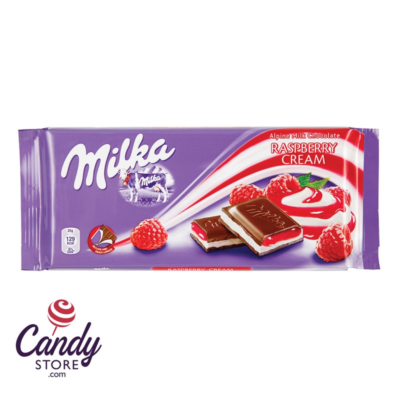 Milka Raspberry Cream Bar 3.5oz – 22ct