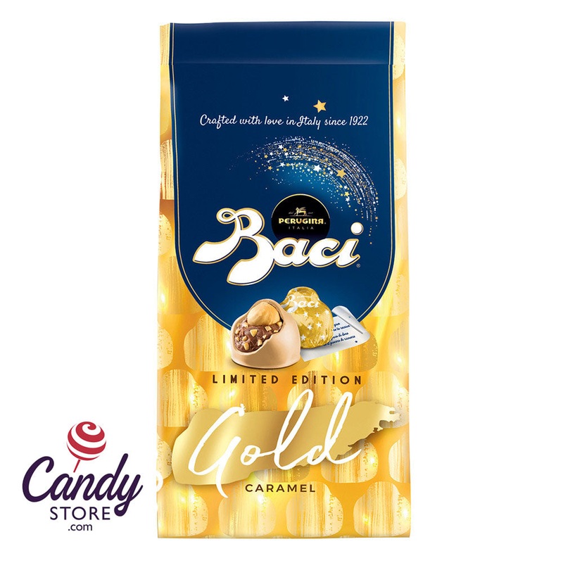 Perugina Baci Gold Bag Caramel 3.96oz – 4ct