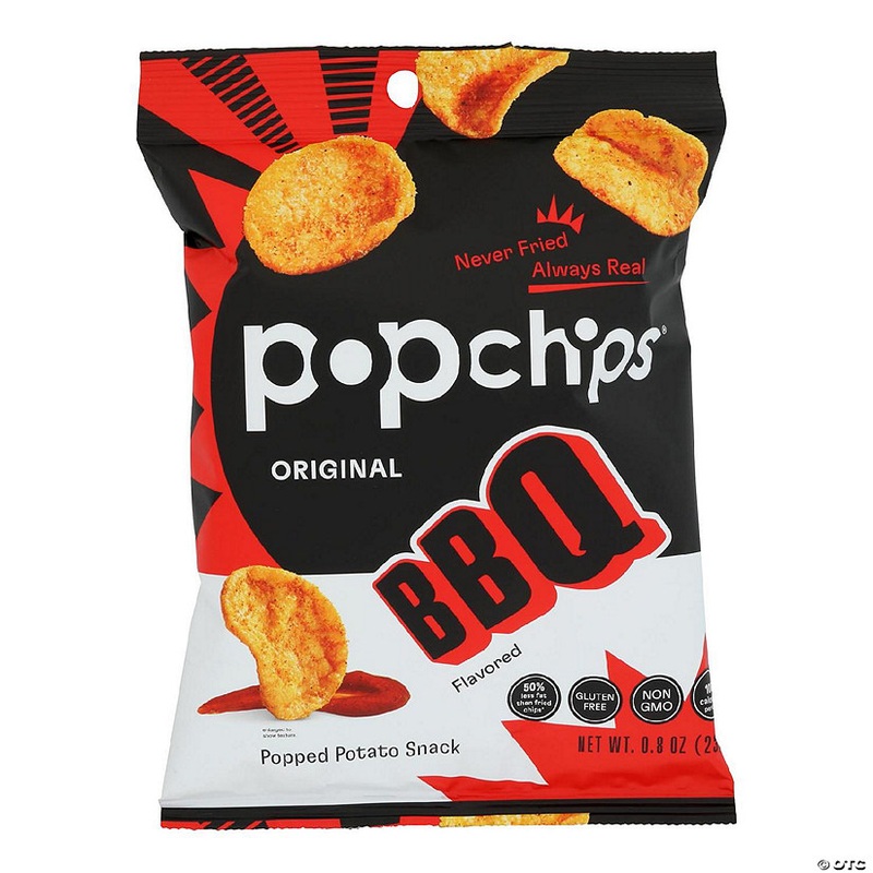 Popchips Potato Chip – Barbeque – Case of 24 – 0.8 oz.