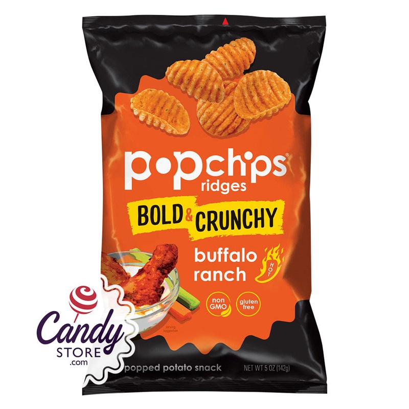Popchips Ridges Buffalo Ranch Chips 5oz Bags – 12ct