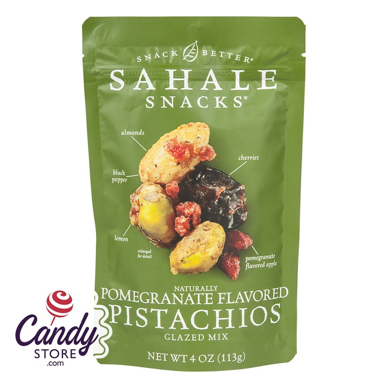 Sahale Glazed Pomegranate Flavored Pistachios 4oz Pouch – 6ct