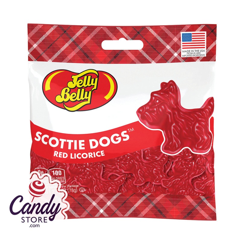 Scottie Dogs Red Licorice Jelly Belly – 12ct