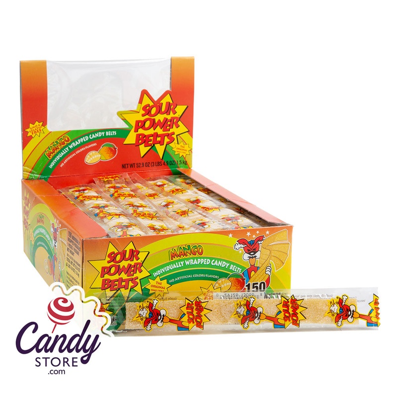 Sour Power Belts Wrapped Mango – 150ct