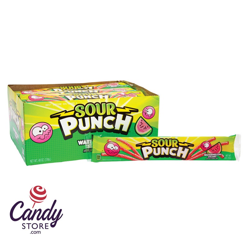 Sour Punch Watermelon Straws – 24ct