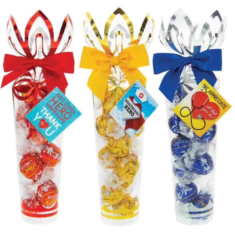 Thank You Lindt Chocolate Truffle Gift Towers – Healthcare Providers: 8-Piece Case