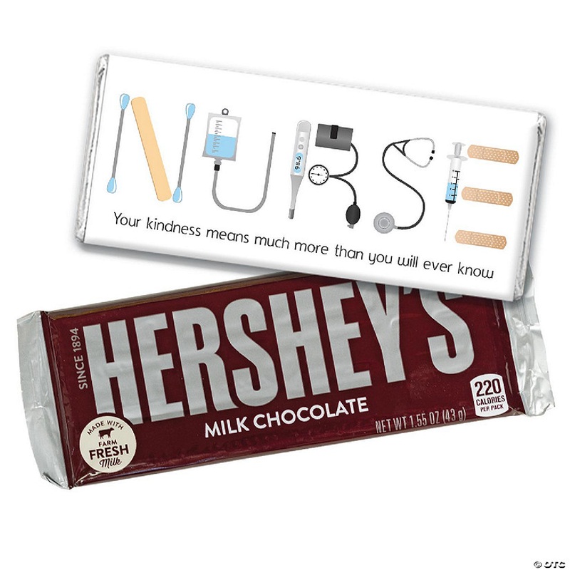 12ct Nurse Appreciation Week Thank You Candy Gifts in Bulk Hershey’s Bars by Just Candy