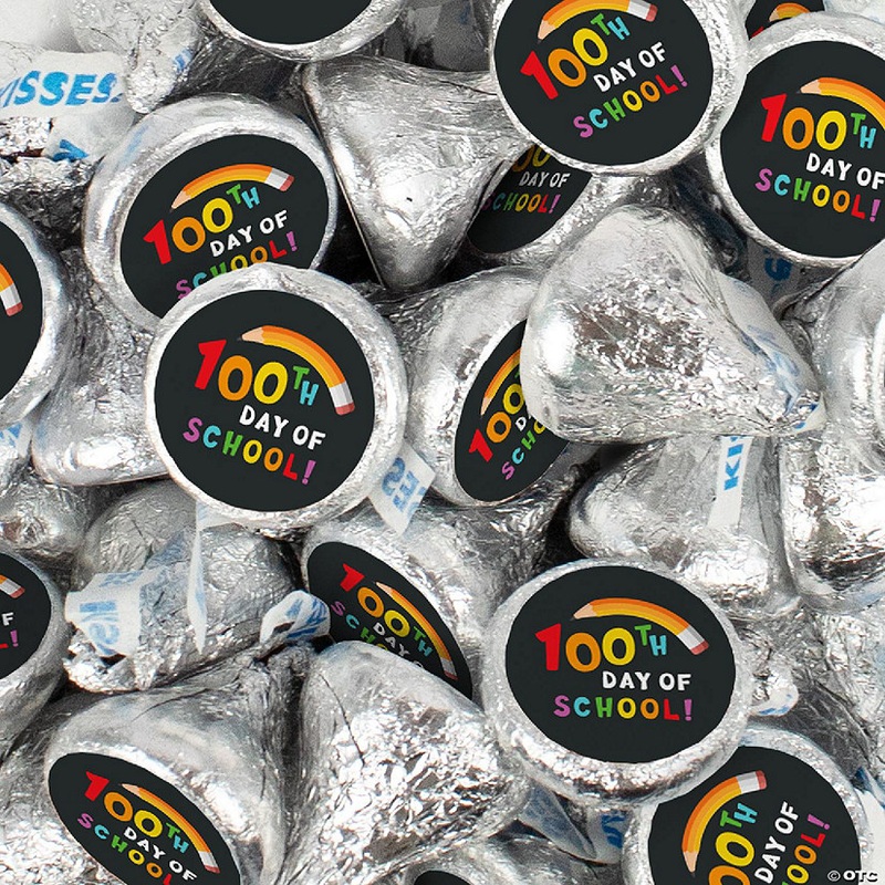 180 Pcs 100th Day of School Candy Chocolate Hershey’s Kisses Bulk (2lb) Rainbow