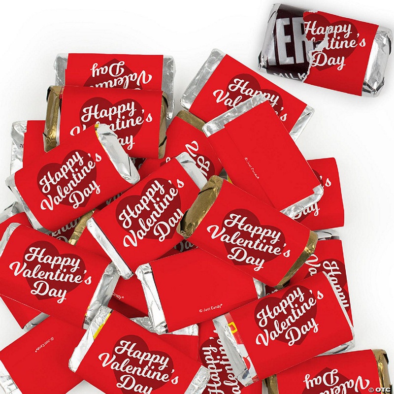 38 Pcs Valentine’s Day Candy Favors Hershey’s Miniatures Chocolate – Script Heart