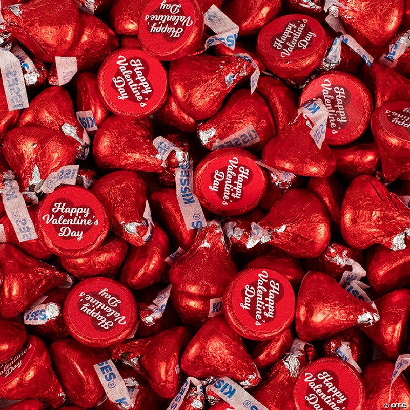 90 Pcs Valentine’s Day Candy Red Hershey’s Kisses Milk Chocolate (1lb, Approx. 90 Pcs) – No Assembly Required
